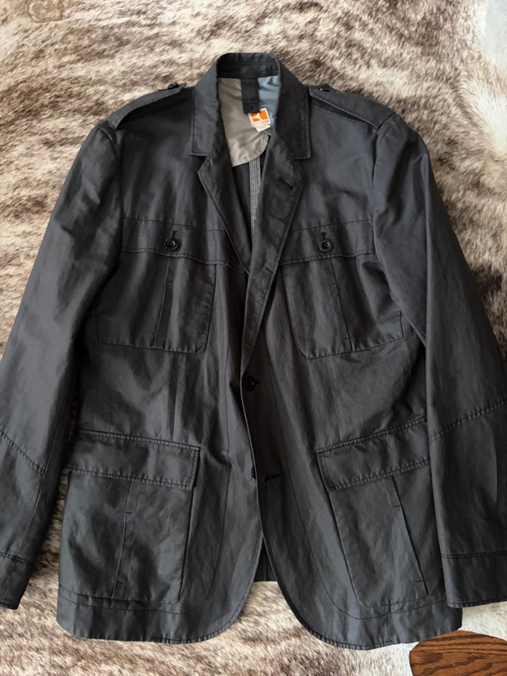 BOSS linen wool cargo style jacket/blazer